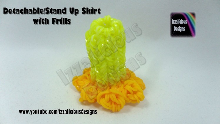 Rainbow Loom - Stand Up.Detachable Dress Up Frilly Skirt.Charm - ©Izzalicious Designs 2014