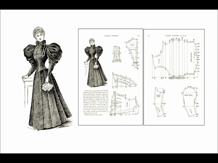 Victorian Era Ladies Costume Design patterns slideshow