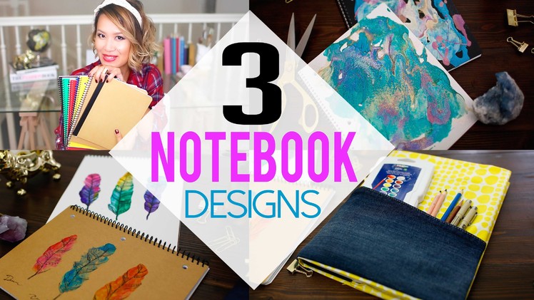 DIY 3 Creative NoteBook Designs for School | ANNEORSHINE