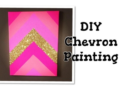 DIY Chevron Painting- easy step by step tutorial