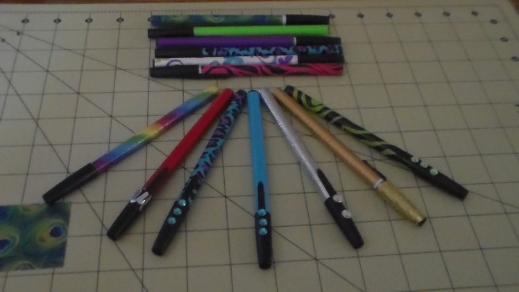How to decorate you Pens with Duct Tape