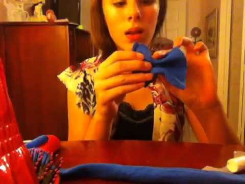 How to make a hair bow out of a tee shirt!