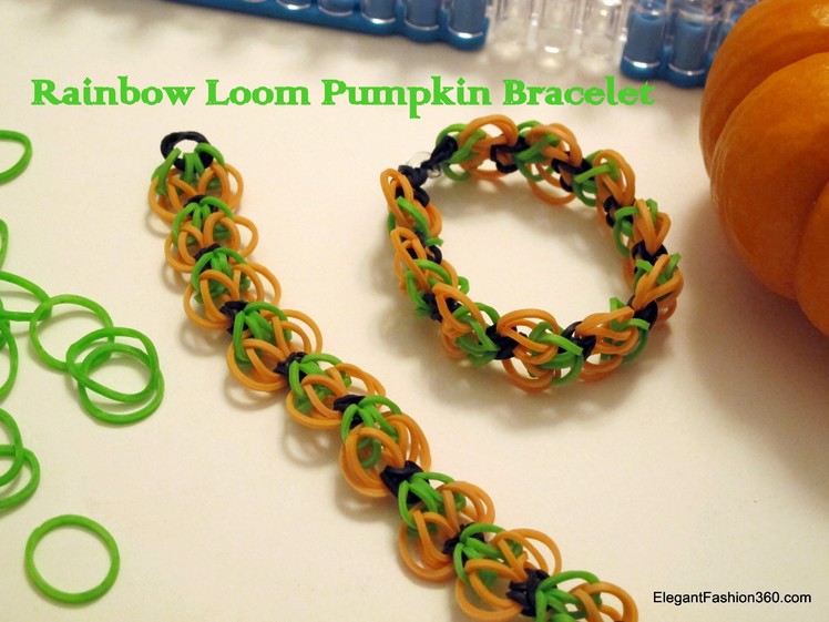 How to make Rainbow Loom Pumpkin Bracelet