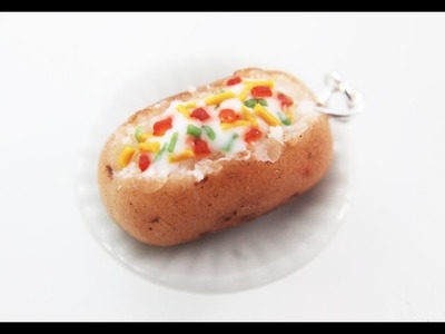 Miniature food tutorial - Polymer Clay - Baked Potato Charm