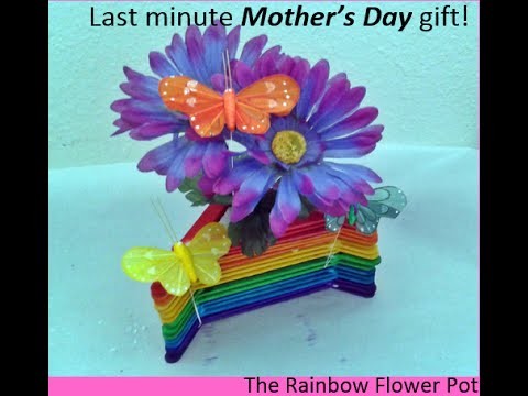 Mother's Day Craft Stick Flower Pot