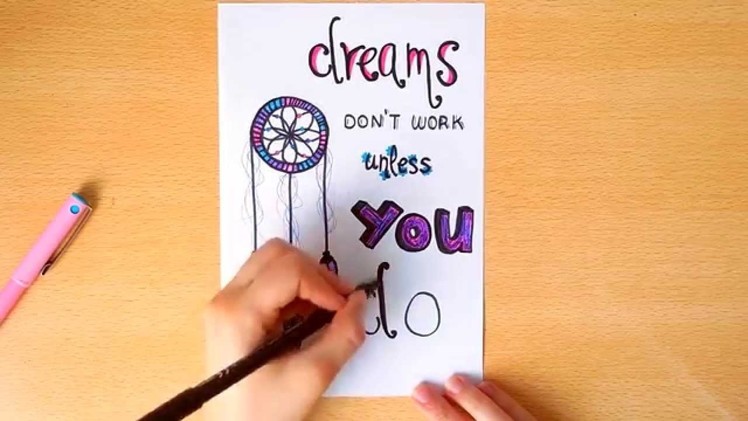 Motivational quote art - Dreams don't work