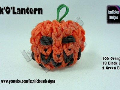 Rainbow Loom (Halloween) 3D Jack-O'-Lantern Pumpkin Head Charm - Gomitas