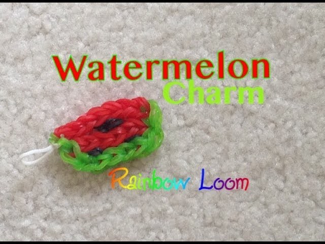 Rainbow Loom Watermelon Charm EASY