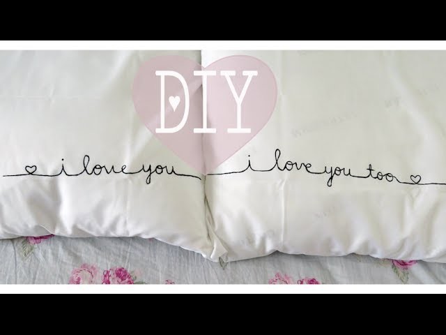 Valentines 2014 Series: DIY Couples "I Love You" Pillow Cases