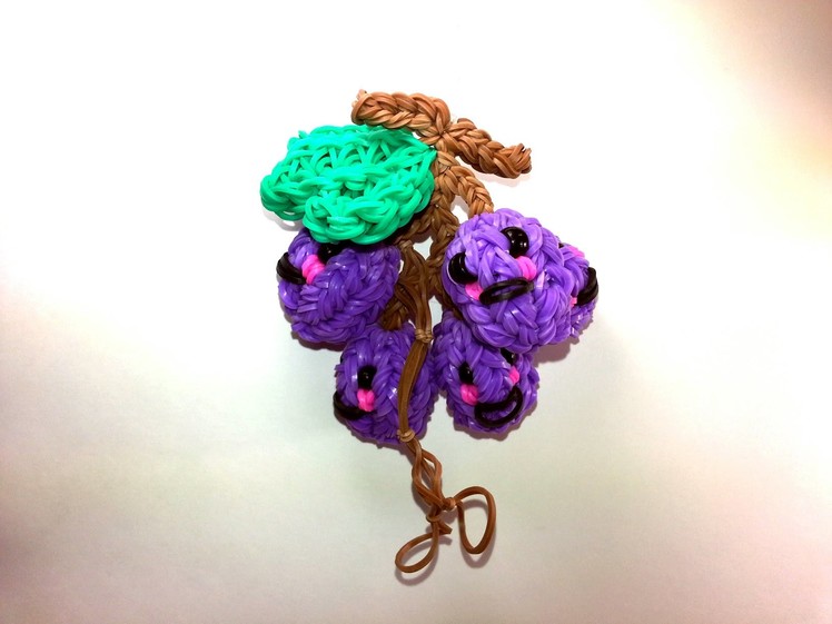 3-D Happy Grapes Tutorial by feelinspiffy (Rainbow Loom)