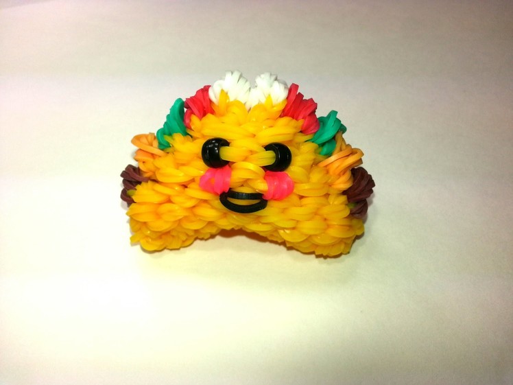 3-D Happy Taco Tutorial by feelinspiffy (Rainbow Loom)
