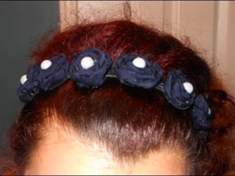 DIY: Fabric Rosette Headband ♡ Theeasydiy #FashionDIY