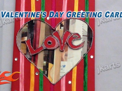DIY  Valentine's Day 3D Greeting Card with ribbons - Style 5 - JK Arts 138