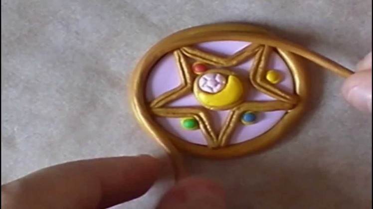 FIMO Clay - Sailor Moon Brooch