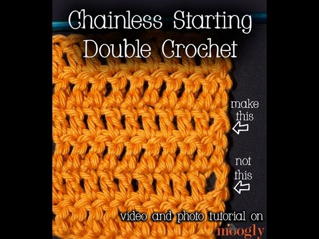 How to Crochet: Chainless Starting Double Crochet (Left Handed)
