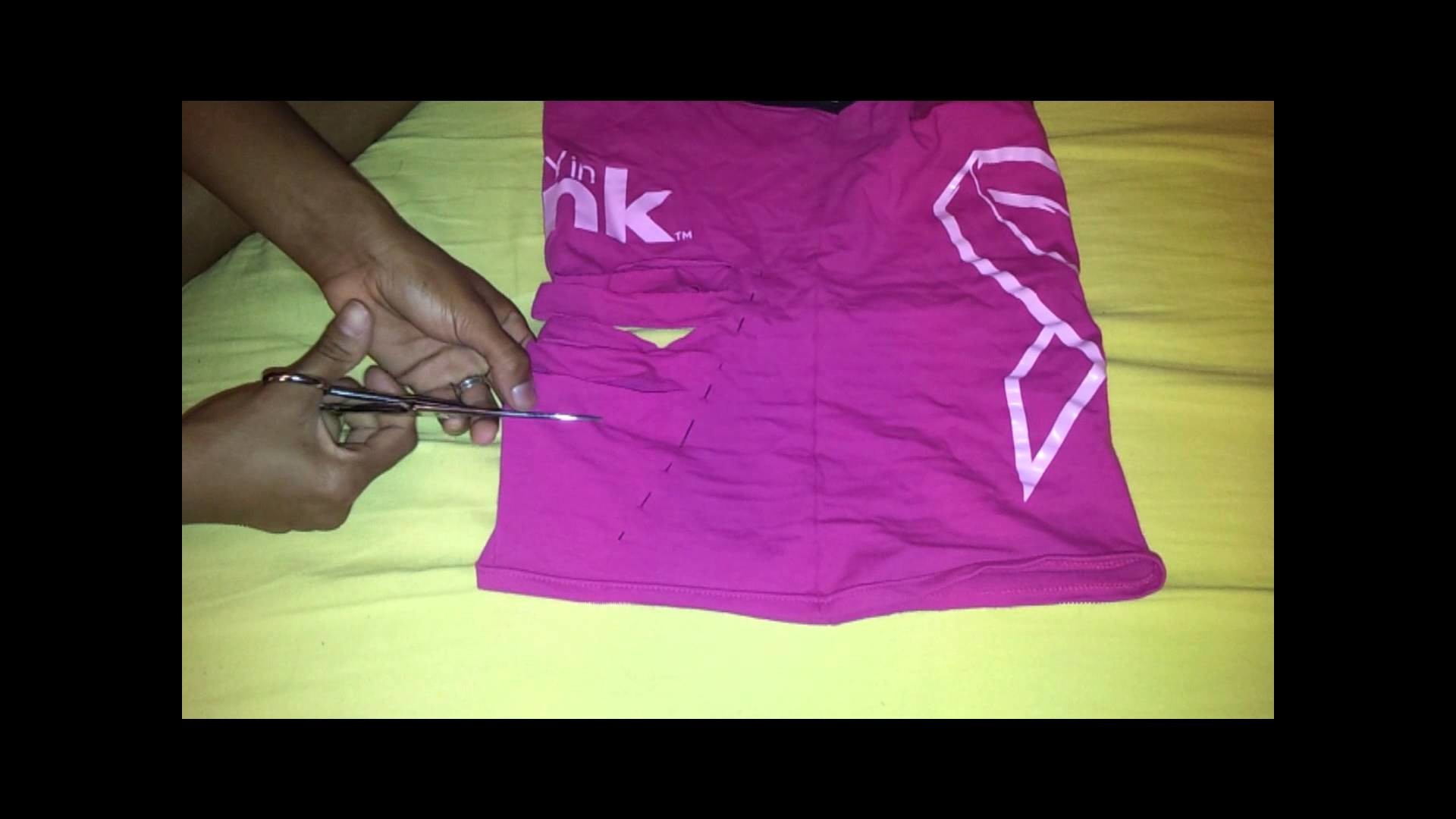 How to Cutting and waving your T-Shirt  easy and fast .