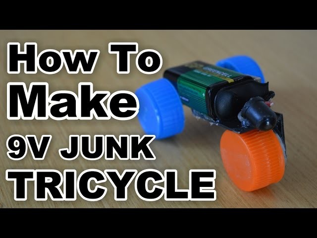 How To Make 9V Tricycle Toy - (from junk parts)