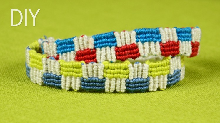 How to Make a Macrame Friendship Bracelet with Squares