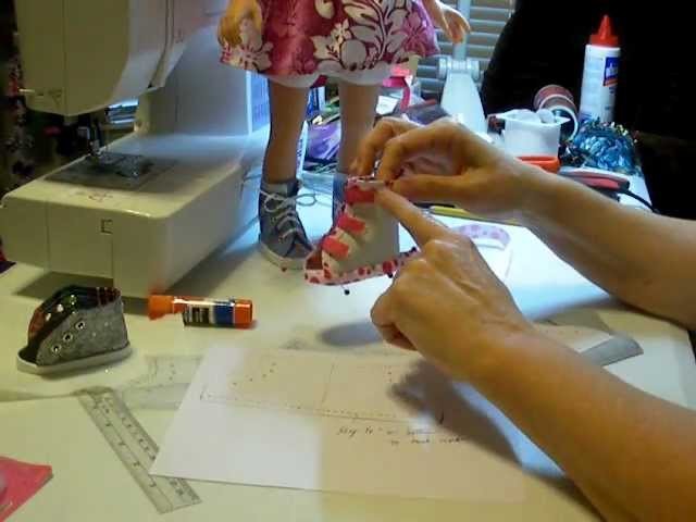 How to Make Doll Tennis Shoes Part 8