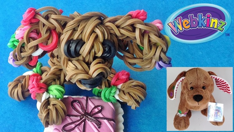 Loom Bands. Rainbow Loom Christmas dog charm "Webkinz Gingerbread Puppy" inspired by Ganz