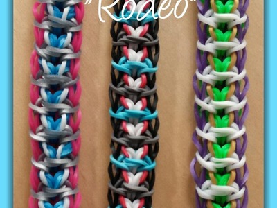 My New Reversible "Rodeo" Rainbow Loom Bracelet.How To Tutorial