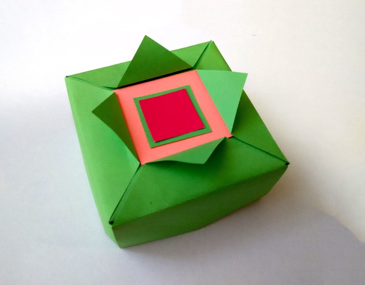 Origami gift box - Easy to do. Great ideas for gift wrapping