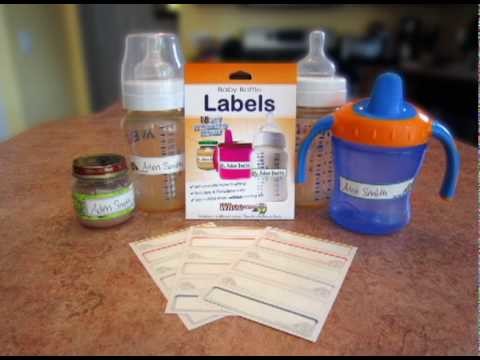Whoozems Baby Bottle Labels - How to use.