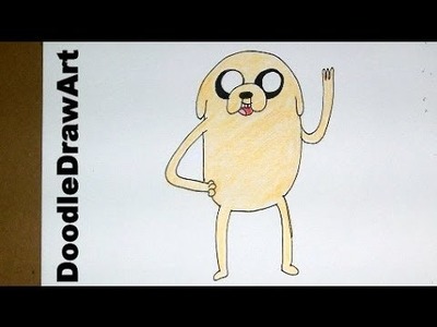 Drawing: How To Draw Jake the Dog from Adventure Time!  - Step by Step - Easy - Fan Art