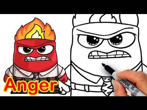 How to Draw Anger from Inside Out Cute Step by step