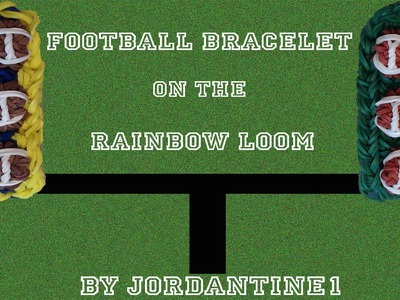 New 3D Football Bracelet -NFL Sports -  Rainbow Loom, Fun Loom, Crazy Loom, Bandaloom
