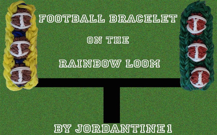 New 3D Football Bracelet -NFL Sports -  Rainbow Loom, Fun Loom, Crazy Loom, Bandaloom