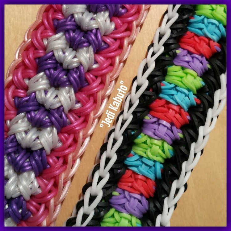 New "Jedi Kabuto" Rainbow Loom Bracelet. How To Tutorial