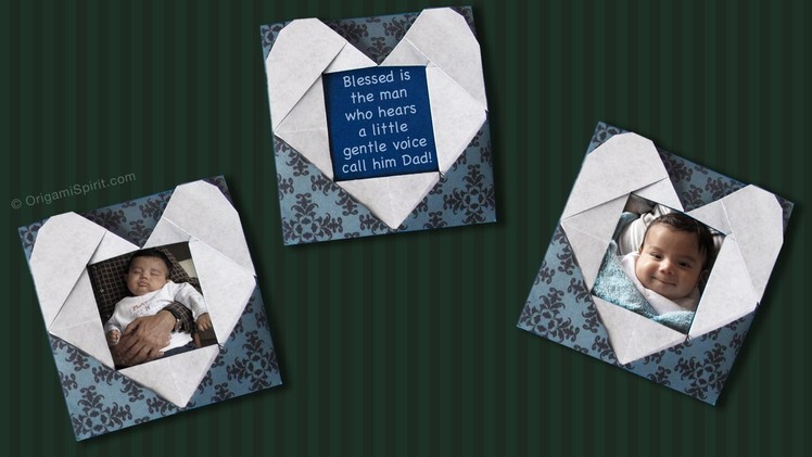 Origami Heart Frame :: Portarretrato Corazón de papel