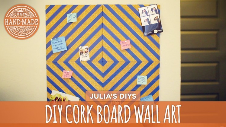 Quick & Easy Corkboard Wall Art - Back to School! - HGTV Handmade