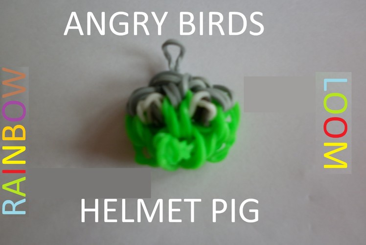 Rainbow loom Helmet Pig (Angry Birds. Bad Piggies series)