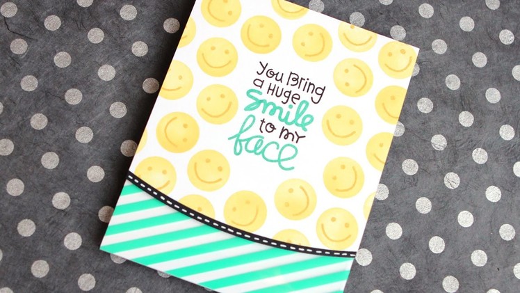 Smiley Face Card (ft. Paper Smooches stamps)