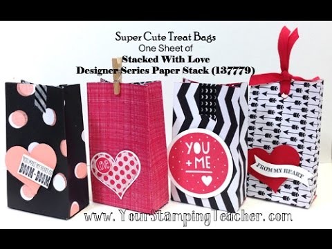 Super Cute Treat Bag Made with Stacked With Love Designer Series Paper Stack