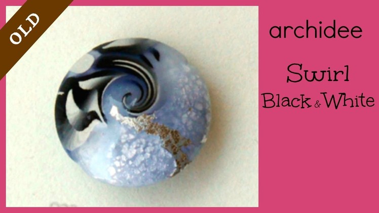 Tutorial | Polymer Clay | Black White & Silver Swirl | LOOK EDITED VIDEO LINK IN THE INFO BOX