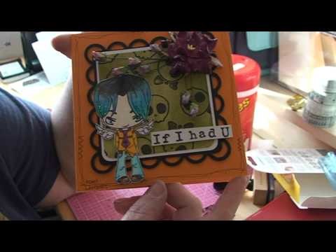 Adam lambert - if i had you - an easy card with Halloween colours - stamp from the Greeting Farm