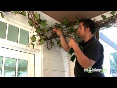 Adding Ivy to the Grapevine Garland
