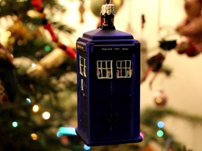 BBC Doctor Who Tardis Christmas Tree Decoration - Glass Bauble - on our Christmas Tree