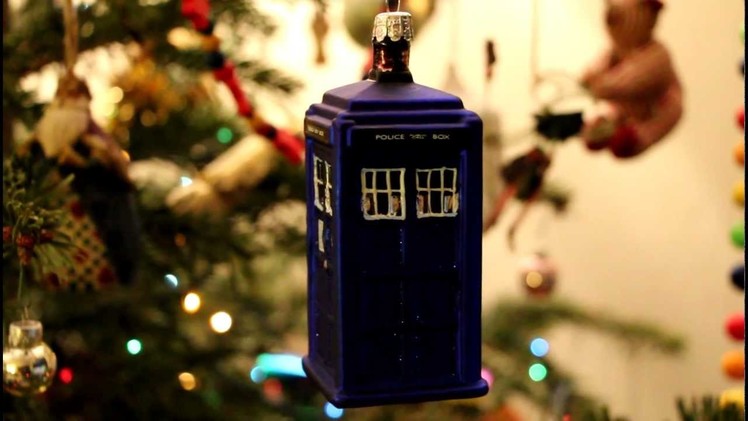 BBC Doctor Who Tardis Christmas Tree Decoration - Glass Bauble - on our Christmas Tree