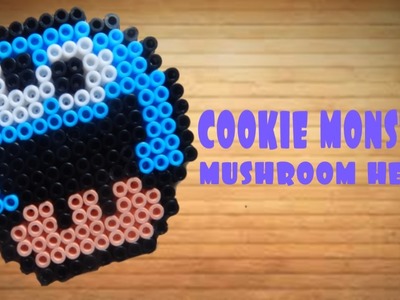 COOKIE MONSTER Mushroom Perler Head:  (Stop Motion)