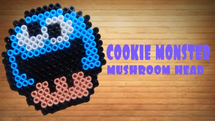 COOKIE MONSTER Mushroom Perler Head:  (Stop Motion)
