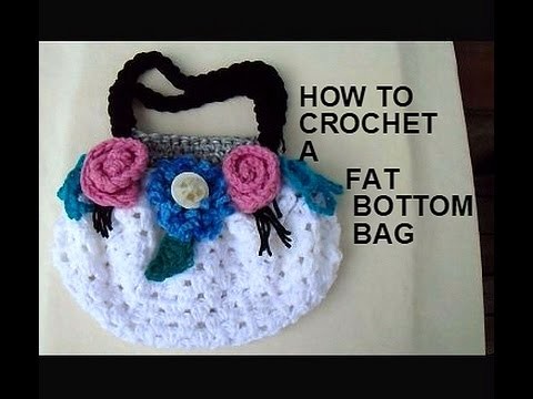 CROCHET: FAT BOTTOM BAG, 3 stitch decrease, Easiest Bag Handles