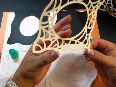 Halloween Decorations - Spider Web Picture Frame