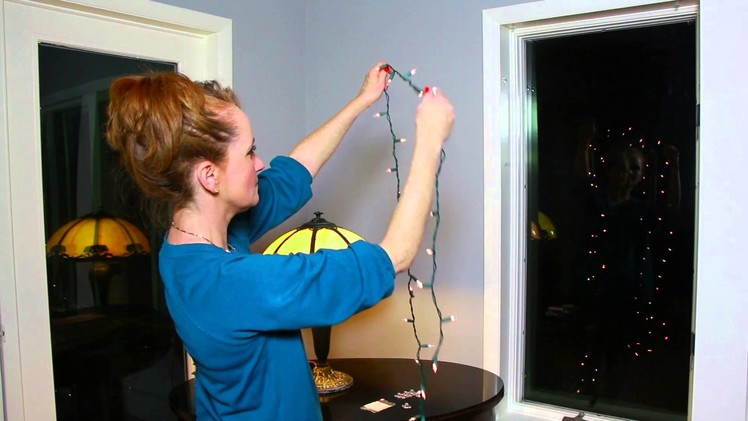 How to Attach Christmas Lights to the Inside of a Window : Christmas Flare Decorations