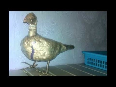 How to make pigeon  paper mache pigeon