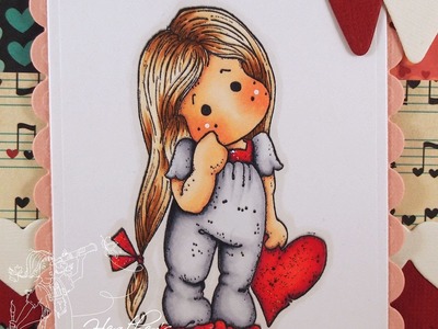 Lonely Tilda with Her Heart Copic Coloring Card Kit