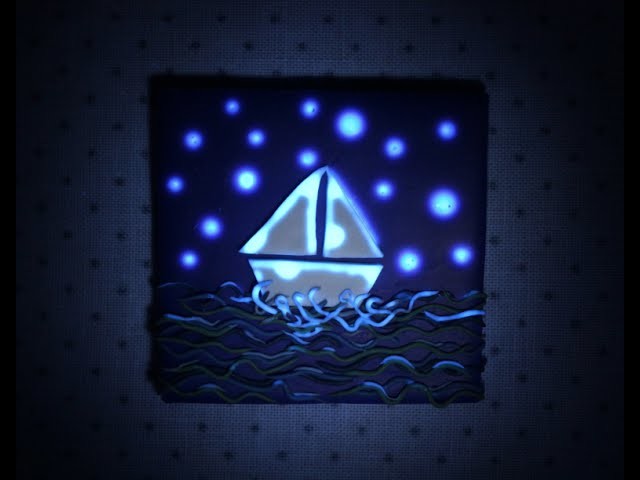 Polymer Clay Mini Picture Series - #3 Neon Boat
